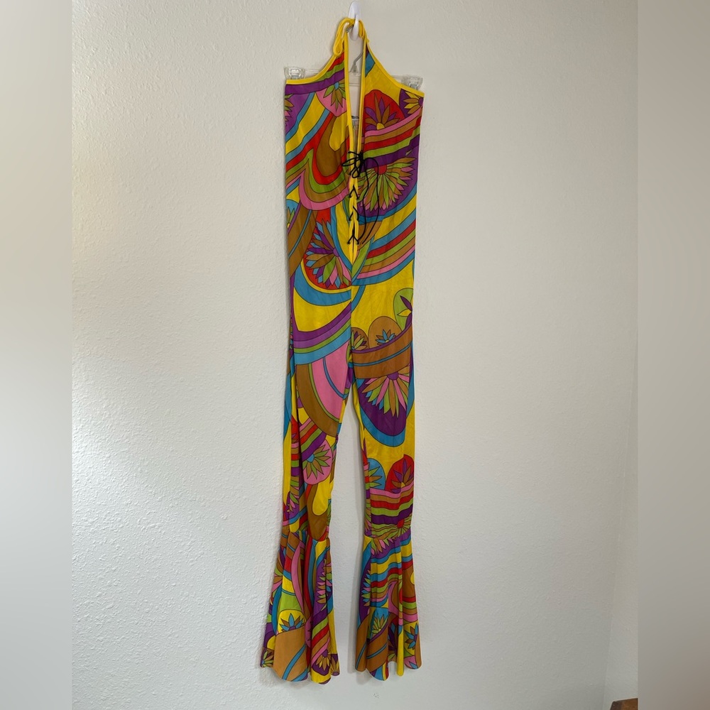 Womens Costume Disco 70s Hippie Jumpsuit. Very good condition Standard Size